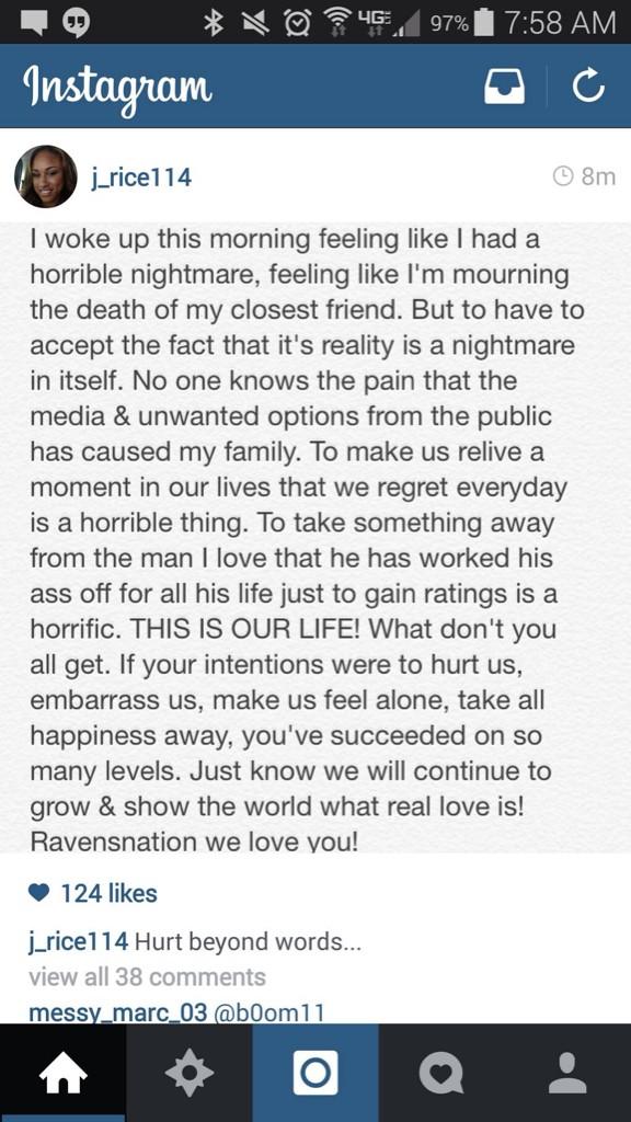 Ray Rice Wife Instagram