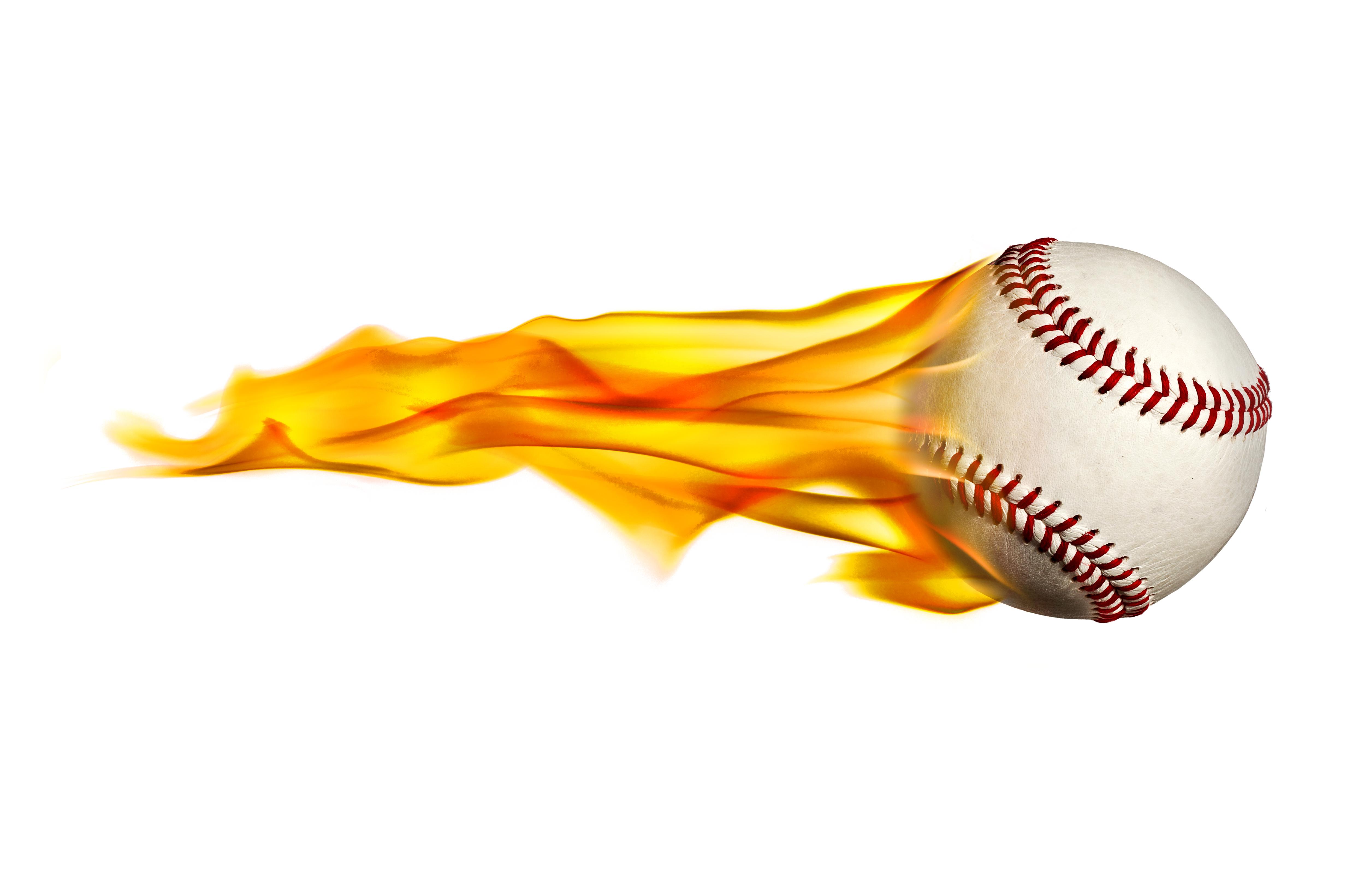 flaming baseball