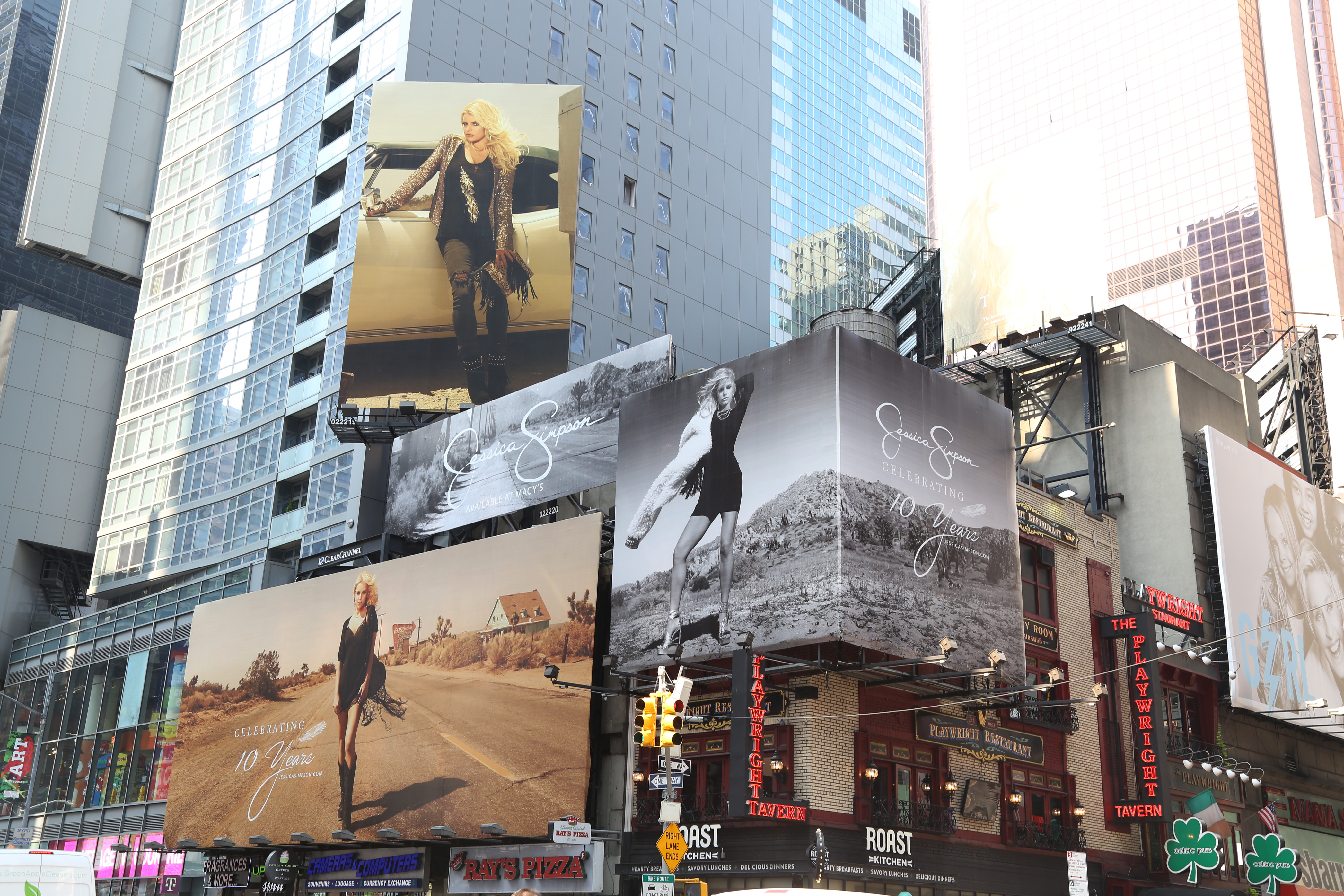 Times Square Celebrates Jessica Simpson's Business Brand 10 Year Anniversary