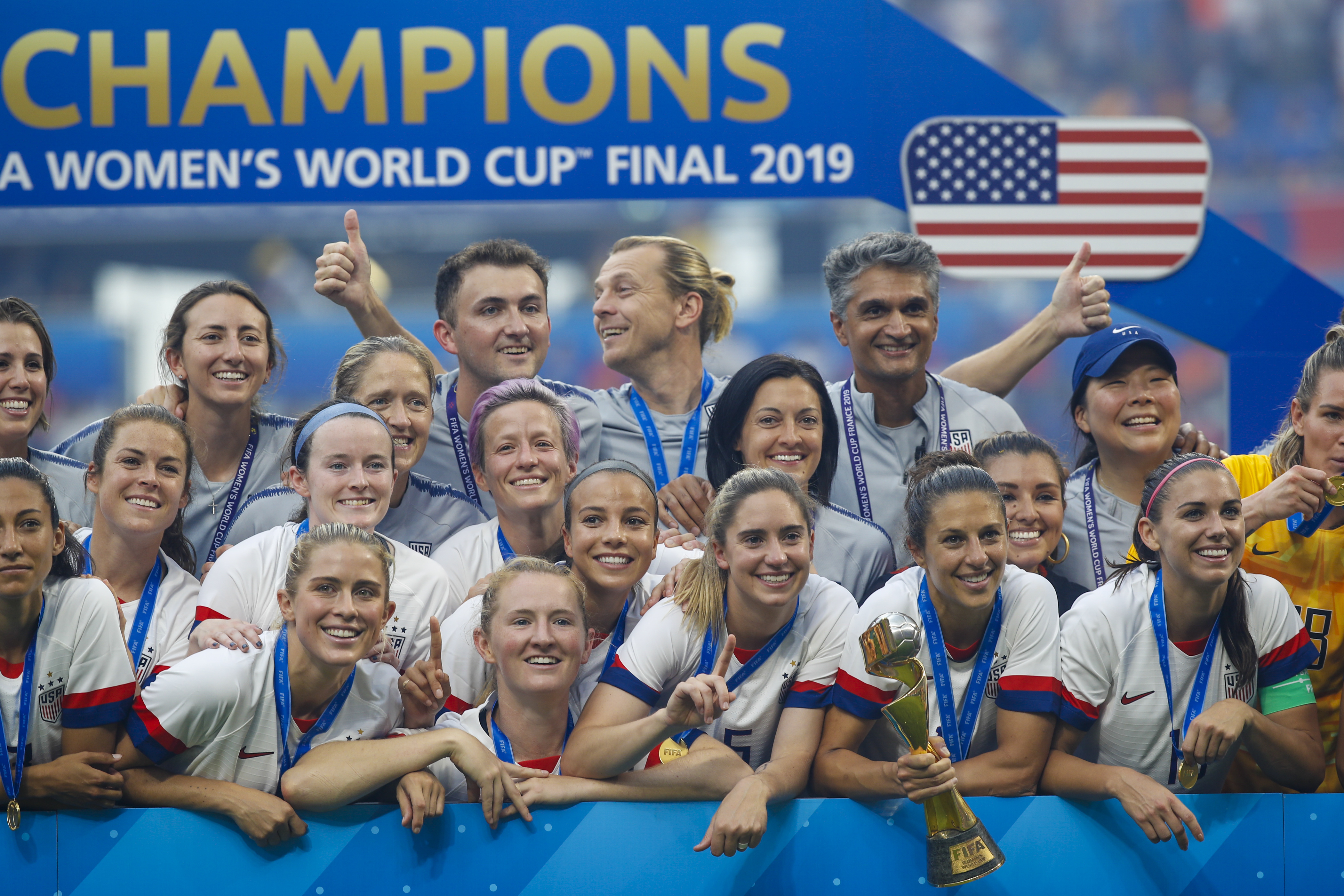 Ladies football match between USA and the Netherlands, final of the FIFA Women's World Cup 2019 in LYON, France