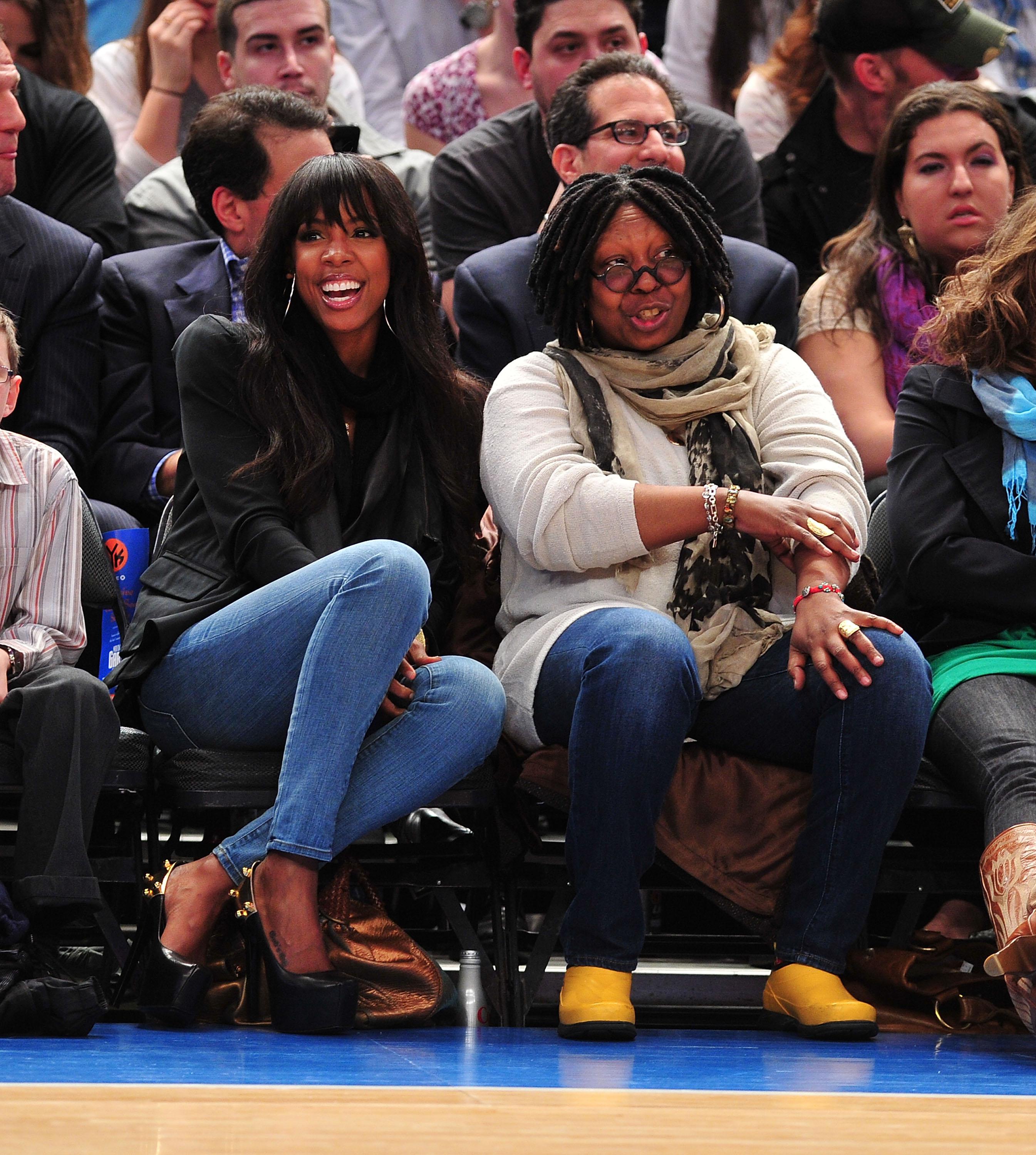 Celebrities Attend The Chicago Bulls Vs New York Knicks Game - April 12, 2011