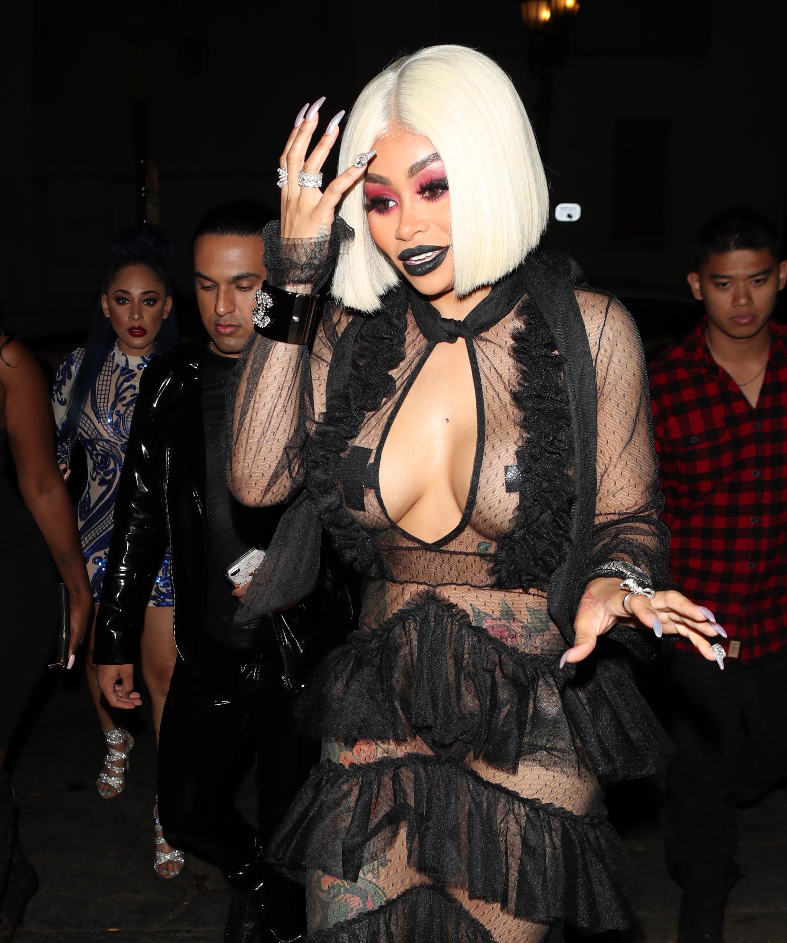 Blac Chyna attends a friend's birthday party at Project Club LA