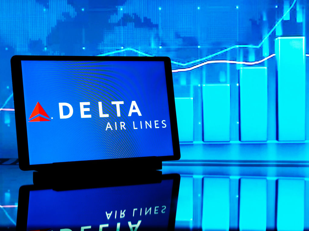 In this photo illustration, Delta Air Lines, Inc. logo seen...