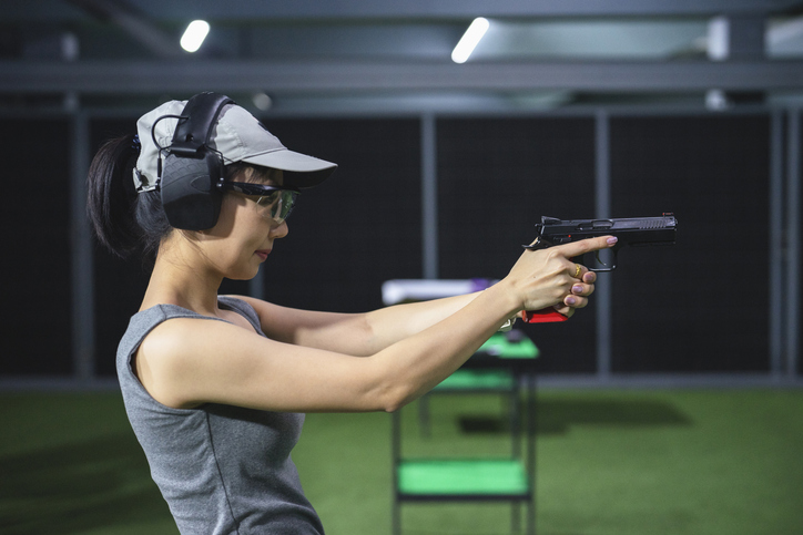 Close up of shooting target