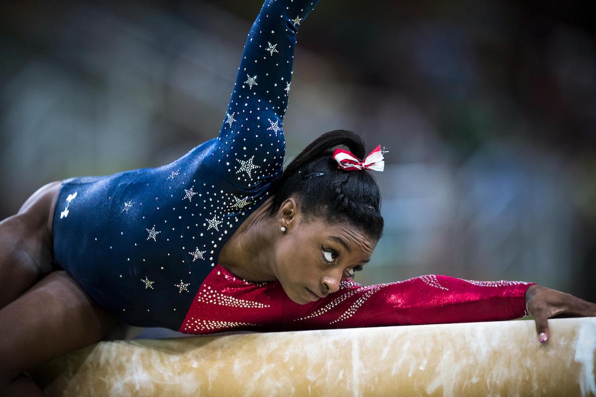 Simone Biles Rising production still