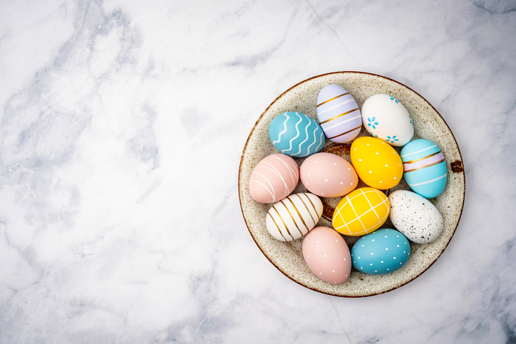 Happy Easter concept with easter eggs